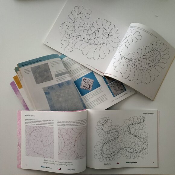 Feather Quilting Books, Bundle of 3 BRAND NEW for Home Machine or Longarm - Picture 5 of 5